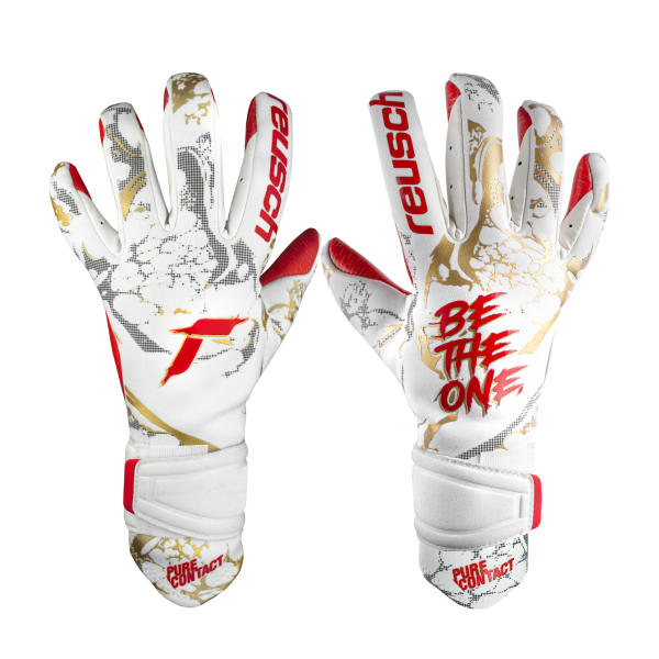 Reusch Pure Contact Gold X GluePrint 5370075 1011 white red gold front